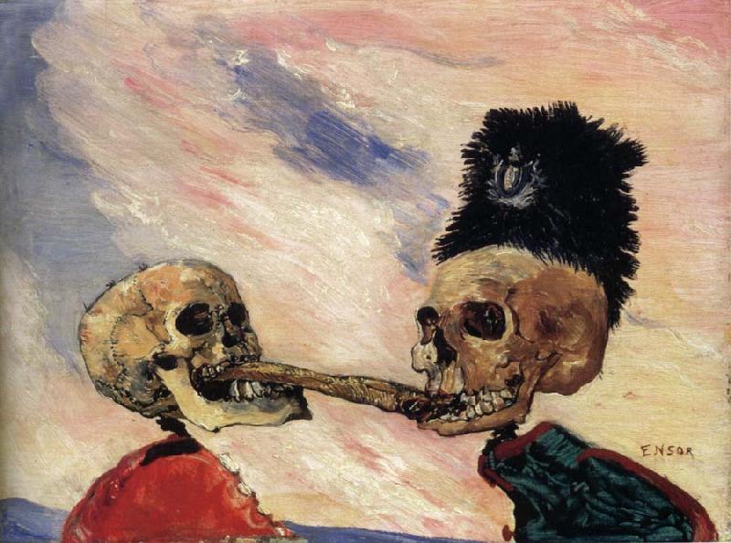 James Ensor Skeletons Fighting Over a Pickled Herring oil painting image